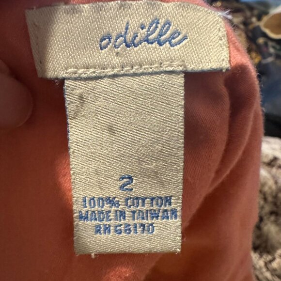 Adille Pink and white cotton midi skirt - Picture 3 of 3